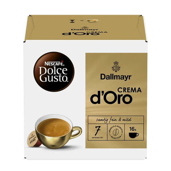 Kavos kapsulės NESCAFE DOLCE GUSTO DALLMAYR CREMA DORO, 16 x 7,5 g