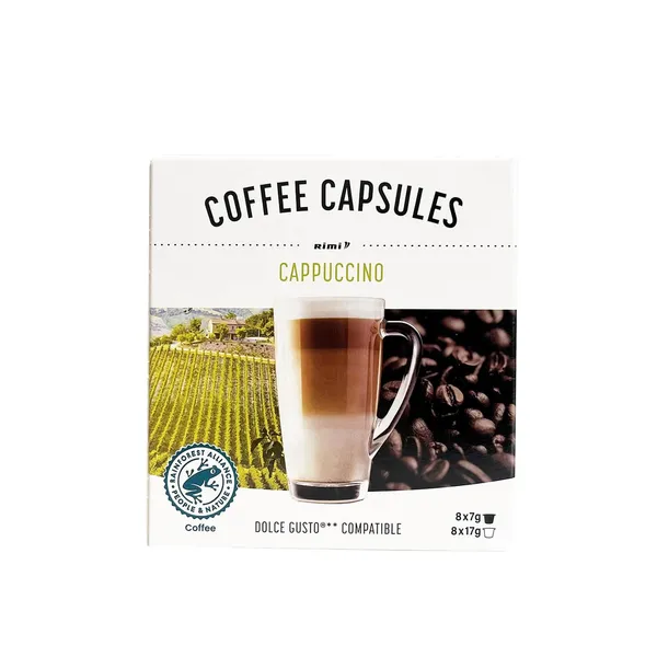 Kafijas kapsulas Cappuccino Rimi 192g