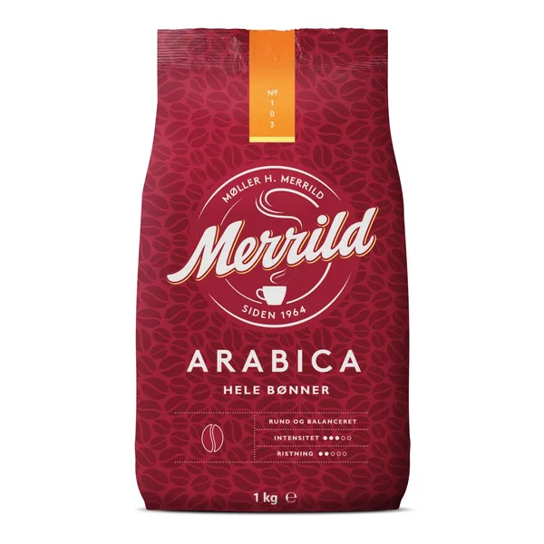 Kavos pupelės MERRILD Arabica, 1 kg, N