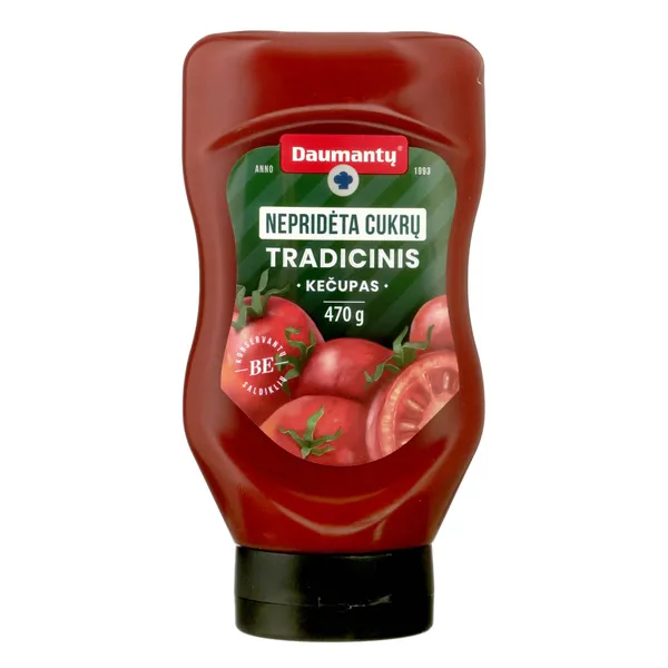 Kečupas DAUMANTŲ TRADICINIS NEPRIDĖTA CUKRŲ, 470 g