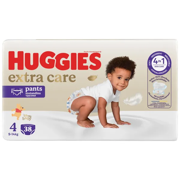 Kelnaitės HUGGIES EXTRA CARE PANTS, 4, 9-14kg, 38 vnt