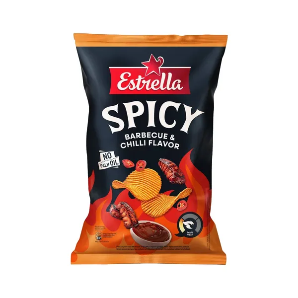 Čipsi Estrella ar pik. barbekjū garšu 115g