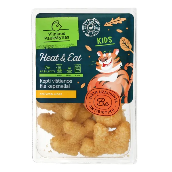 Atvėsinti kepti vištienos filė kepsneliai KIDS HEAT&EAT, 260 g