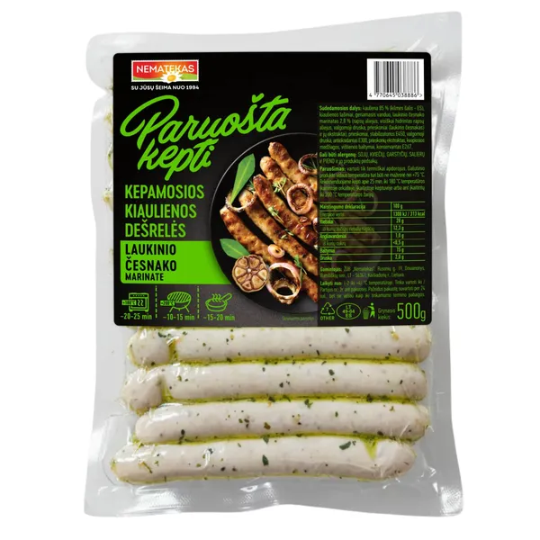 Kiaulienos dešrelės laukinio česnako marinate PARUOŠTA KEPTI, 500 g