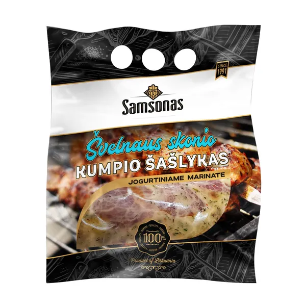 Kiaulienos kumpio šašlykas jogurtiniame marinate SAMSONO, 800 g