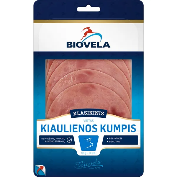 Virtas kiaulienos kumpis Klasikinis BIOVELA, a.r., 90 g