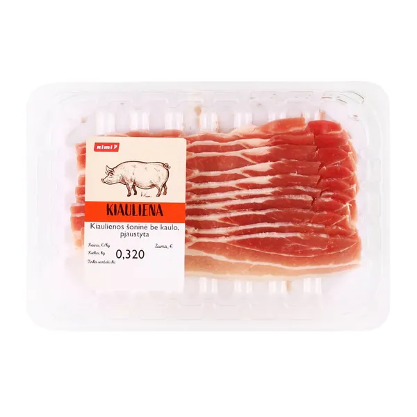 Cūkgaļas krūtiņa Rimi bez kaula šķēlēs 320g