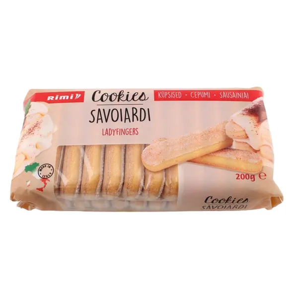 Kiaušinių sausainiai RIMI SAVOIARDI (damų piršteliai), padengti cukrumi, 200 g