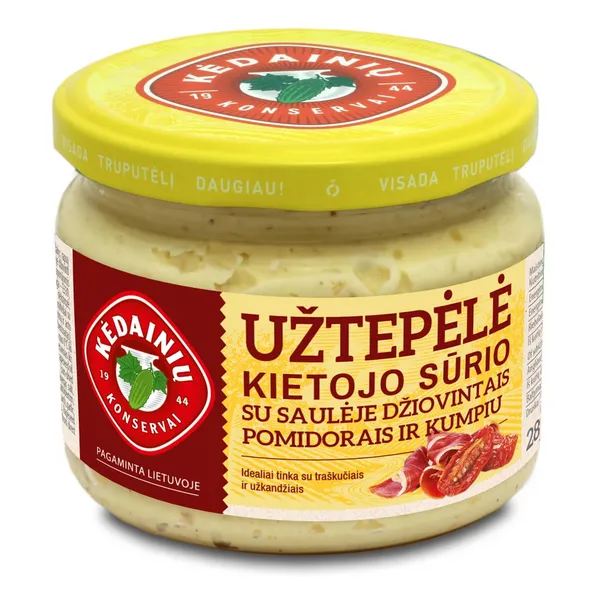 Kietojo sūrio užtepėlė su kumpiu KĖDAINIŲ KONSERVAI, 280 g