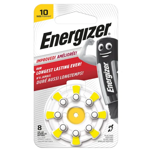 Klausos aparato baterijos ENERGIZER, dydis 10, 8 vnt