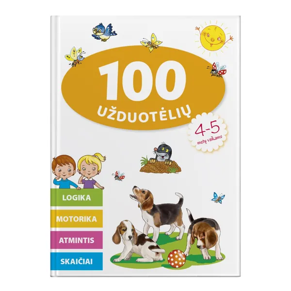 Knyga 100 UŽDUOTĖLIŲ 4-5 METŲ VAIKAMS