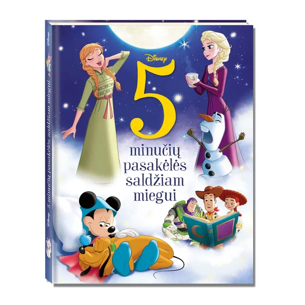 Knyga DISNEY 5 MINUČIŲ PASAKĖLĖS SALDŽIAM MIEGUI, 3-6 m.