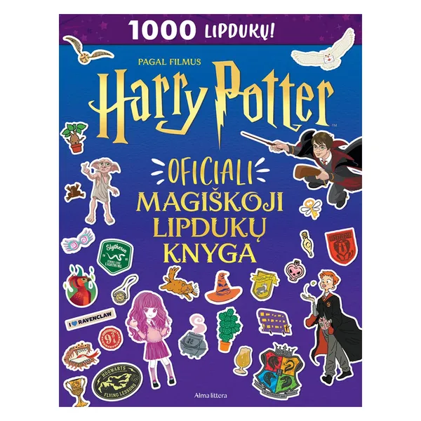 Knyga HARIS POTERIS OFICIALI MAGIŠKOJI LIPDUKŲ KNYGA, 1000 LIPDUKŲ!, nuo 6 iki 10 metų