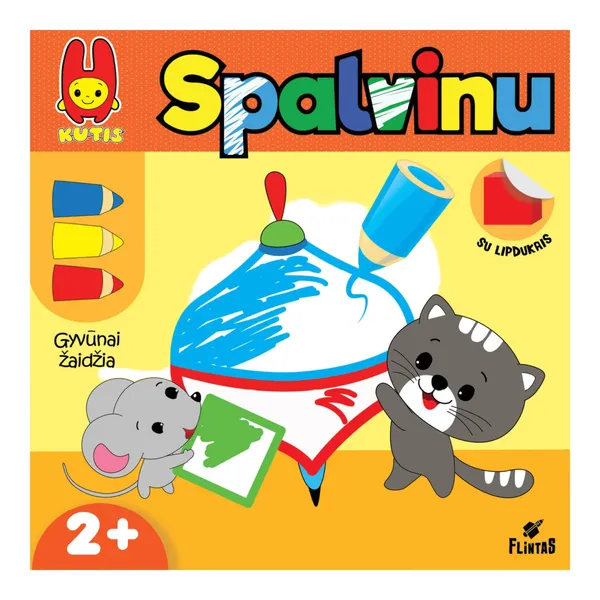 Knyga Jurgita Jakaitienė KUTIS SPALVINU. GYVŪNAI ŽAIDŽIA / DRAUGAUJA