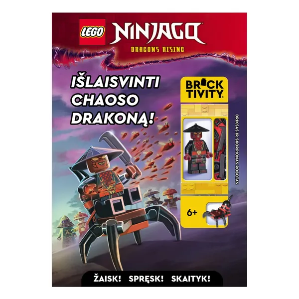 Knyga LEGO NINJAGO. IŠLAISVINTI CHAOSO DRAKONĄ