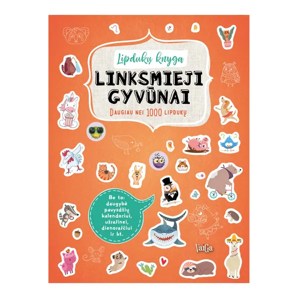 Knyga LIPDUKŲ KNYGA. LINKSMIEJI GYVŪNAI (DAUGIAU NEI 1000 LIPDUKŲ)