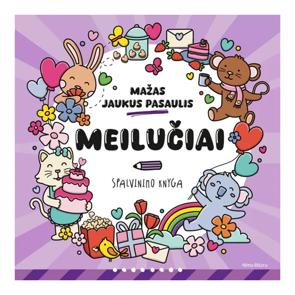Knyga MAŽAS JAUKUS PASAULIS. MEILUČIAI. SPALVINIMO KNYGA
