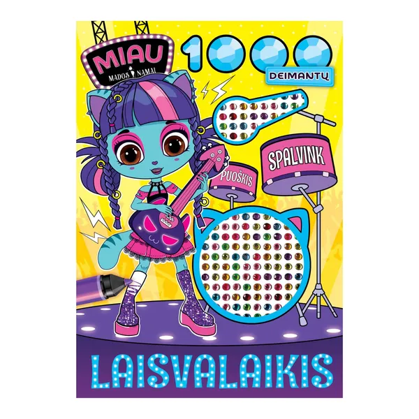 Knyga MIAU MADOS NAMAI. 1000 DEIMANTŲ. LAISVALAIKIS / GIMTADIENIS