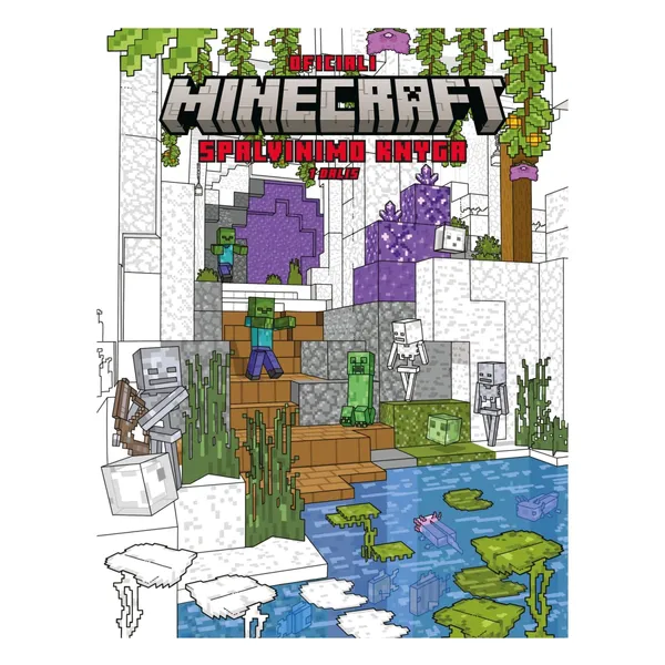 Knyga OFICIALI MINECRAFT SPALVINIMO KNYGA. 1 DALIS