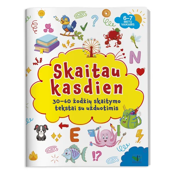 Knyga SKAITAU KASDIEN. 30-60 ŽODŽIŲ TEKSTAI