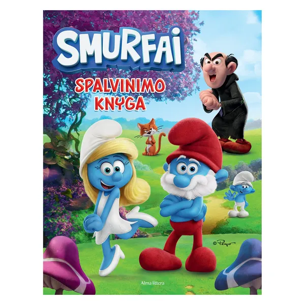 Knyga SMURFAI. SPALVINIMO KNYGA, nuo 3 iki 6 metų
