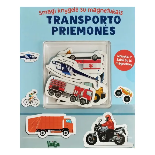 Knyga. Transporto Priemonės. Smagi Knygelė Su Magnetukais