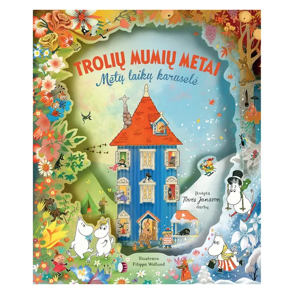 Knyga TROLIŲ MUMIŲ METAI. METŲ LAIKŲ KARUSELĖ. ERDVINĖ KNYGA, nuo 3 iki 6 metų