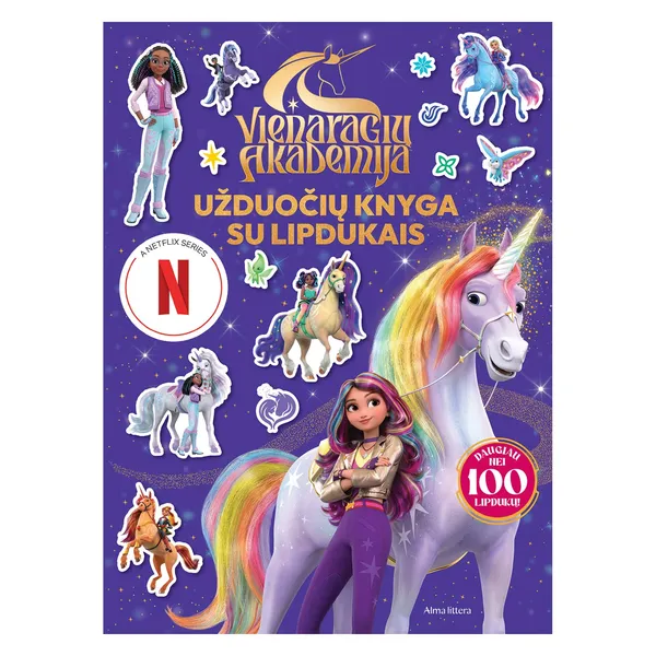 Knyga VIENARAGIŲ AKADEMIJA. UŽDUOČIŲ KNYGA SU LIPDUKAIS, nuo 3 iki 6 metų