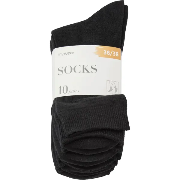 Kojinės MYWEAR, 36 / 38, 10 p. juodos, AW25