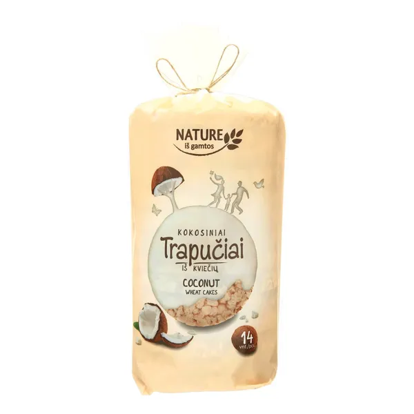 Kokosiniai trapučiai iš kviečių NATURE, 210 g