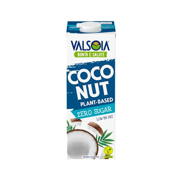 Kokosų gėrimas be cukraus su kalciu ir vitaminais VALSOIA, 1 l