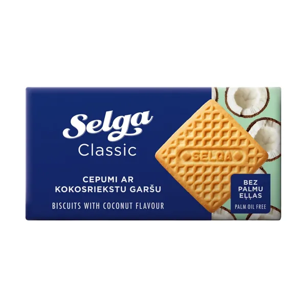 Sausainiai SELGA kokosų skonio, 180g