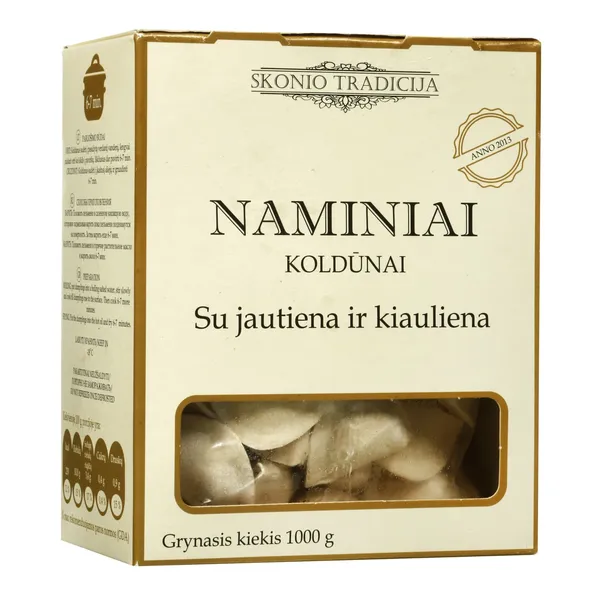 NAMINIAI koldūnai su jautiena ir kiauliena SKONIO TRADICIJA, 1 kg