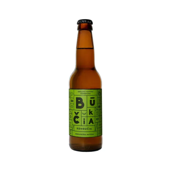Fermentuotas arbatos gėrimas BŪKČIA EKO MATCHA, 330 ml