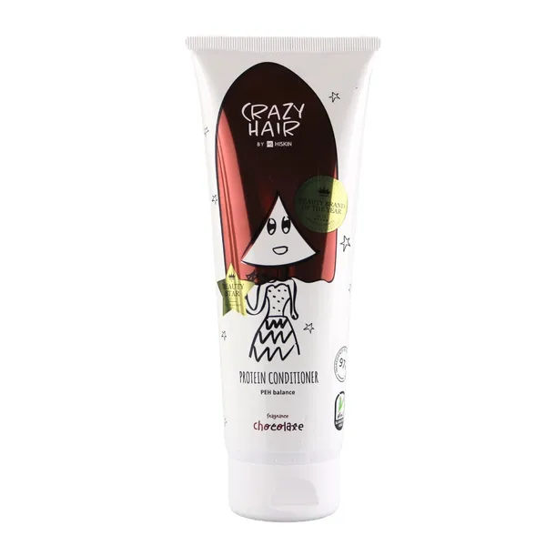 Baltyminis kondicionierius garbanotiems ir kietiems plaukams CRAZY HAIR su šokolado aromatu, 250 ml