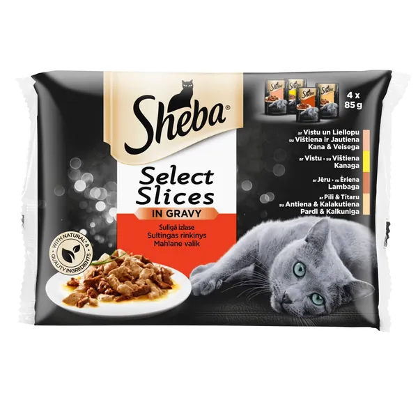 Konservuotas ėdalas SHEBA NATURE MIXED, 4x85 g