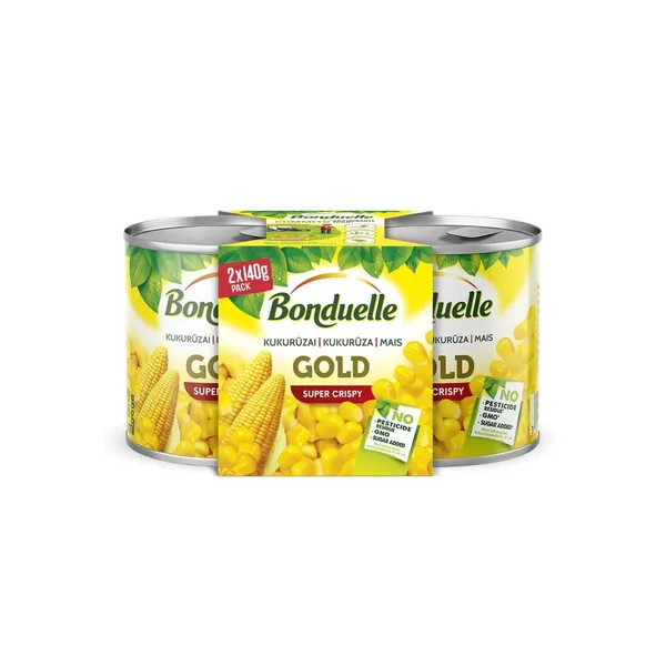 Konservuoti kukurūzai BONDUELLE, 2x170 g /2x140 g