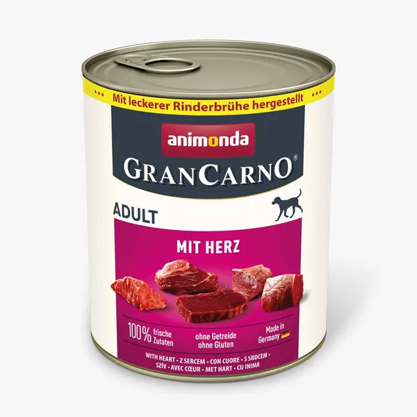Konservai šunims ANIMONDA GRANCARNO, su širdele, 800 g
