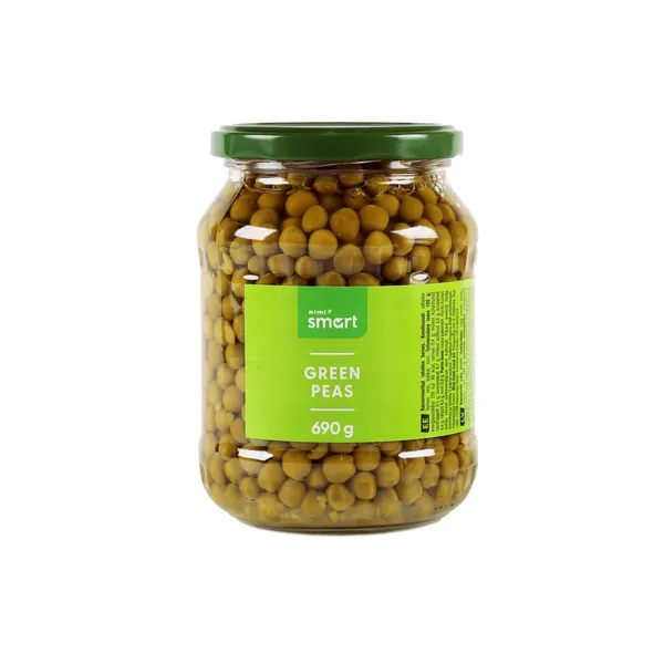 Kons. zaļie zirnīši Rimi Smart 690g/450g