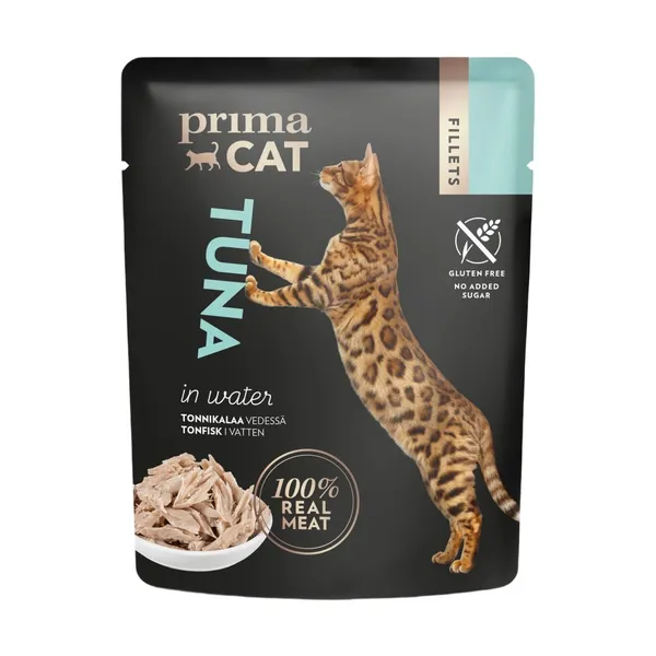Konservuotas kačių ėdalas tuno filė vandenyje PRIMACAT, 50 g