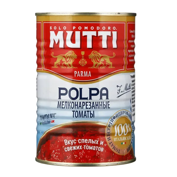 Konservuoti smulkiai pjaustyti pomidorai MUTTI, 400 g