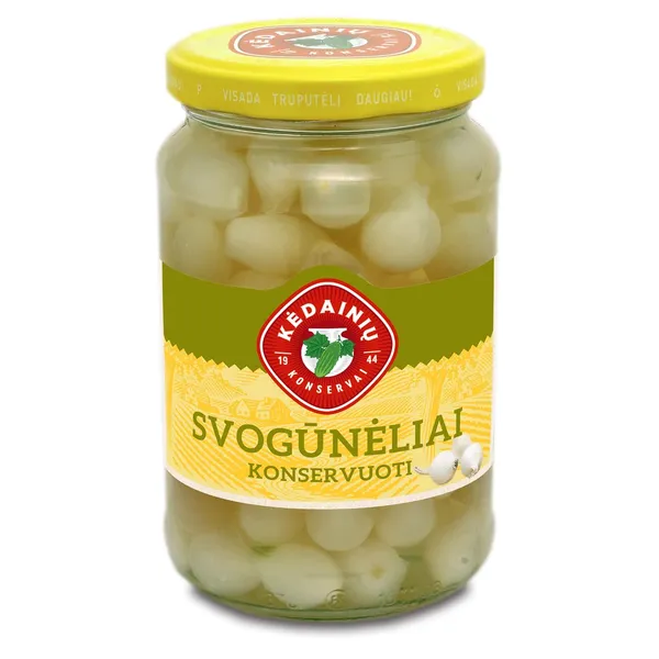 Konservuoti svogūnėliai KĖDAINIŲ KONSERVŲ FABRIKAS, 330 g / 190 g