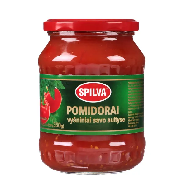 Konservuoti vyšniniai pomidorai SPILVA savo sultyse, 680 / 350 g