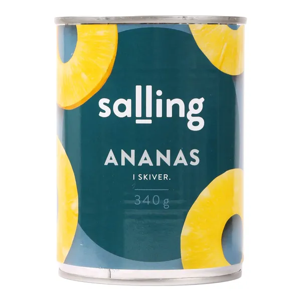 Konservuotos ananasų skiltelės sultyse SALLING, 567 g / 340 g