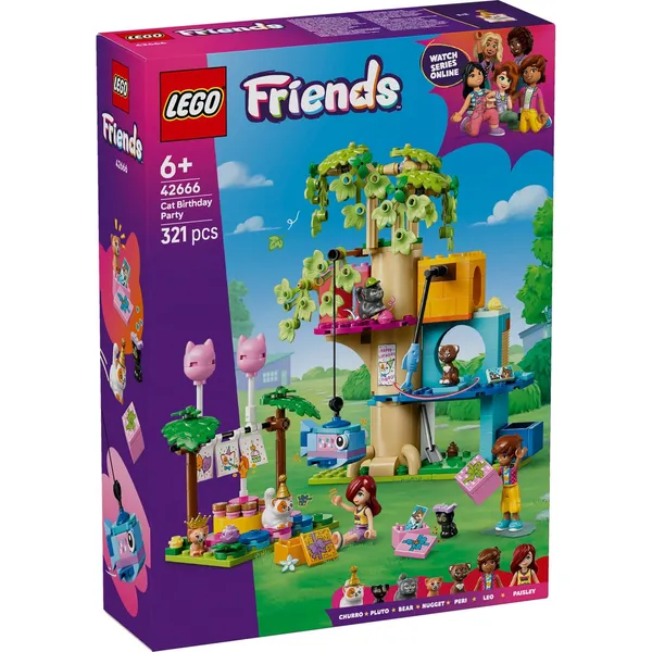 Konstruktorius LEGO Kačių Gimtadienio Vakarėlis Ir Namelis Medyje 42666