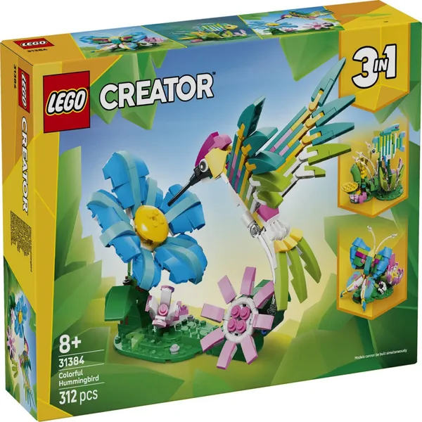 Konstruktorius LEGO Laukiniai Gyvūnai: Spalvingas Kolibris 31384