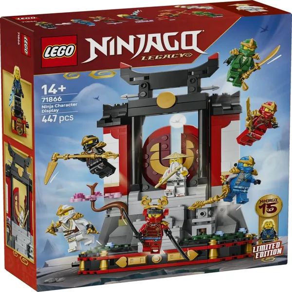 LEGO konstruktorius 15-ųjų metinių nindzių personažų ekspozicija 71866