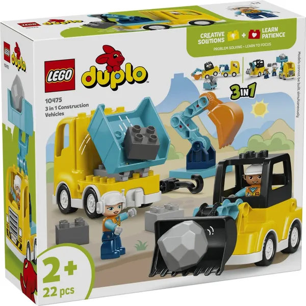 LEGO konstruktorius „3 in 1“ statybinės transporto priemonės 10475
