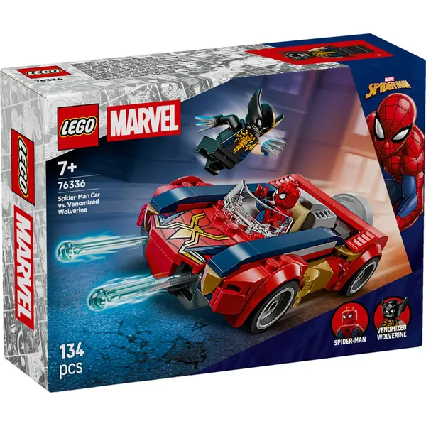 Konstruktorius LEGO Žmogaus Voro Automobilis Prieš Venomizuotą Ernį 76336