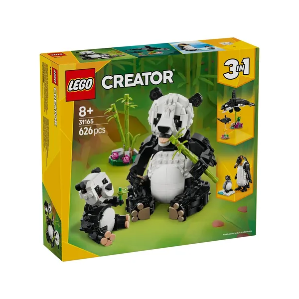 Konstruktorius LEGO laukiniai gyvūnai pandų šeima 31165